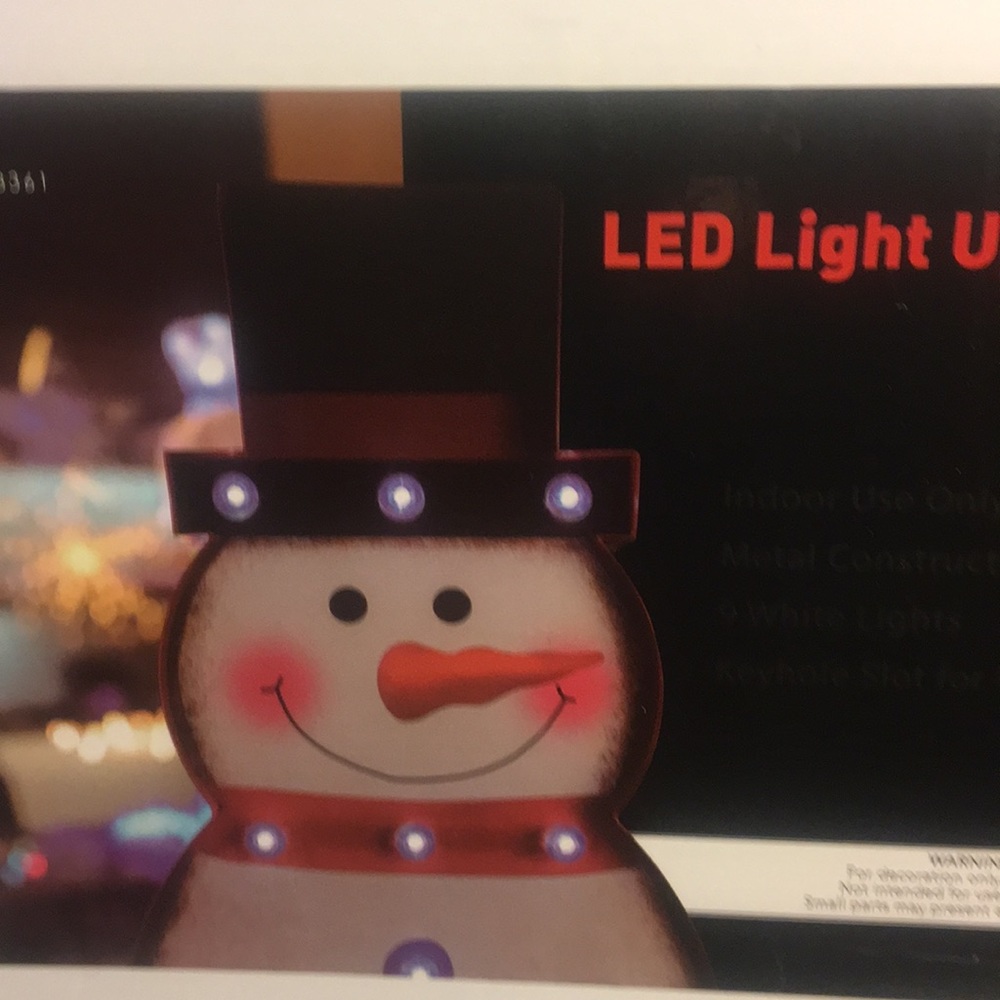 LED snowman sign with timer - Picture 2 of 5
